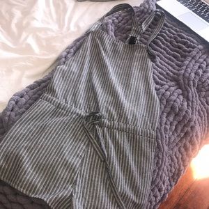 ⭐️Drawstring striped linen overalls⭐️